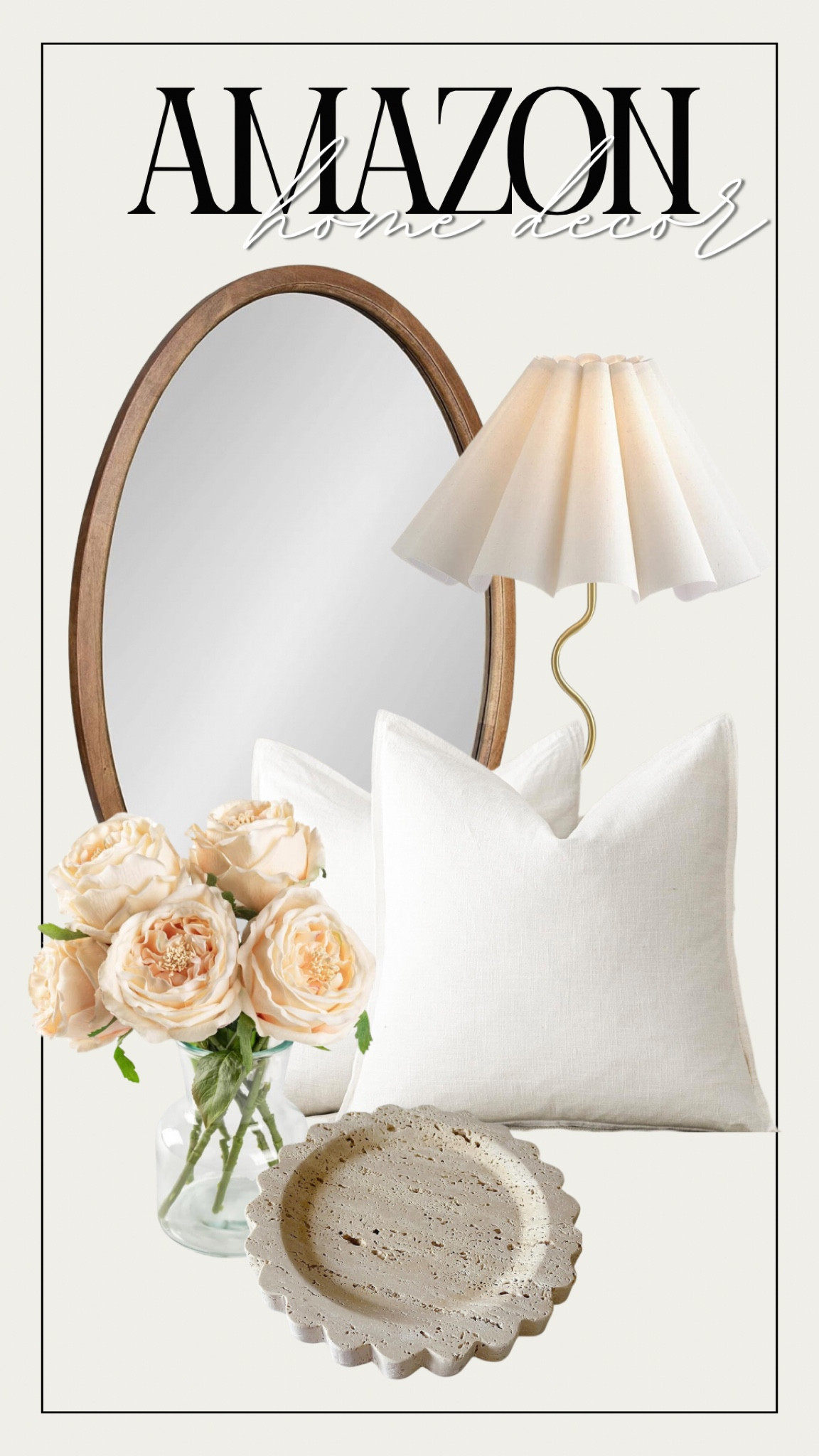 Amazon Simplistic Neutral Home Decor

Oval wood mirror, Romantic Modern Lamp, Linen Pillows, Travertine Trivet, Marble Tray, Garden Roses, Faux Flowers, Home refresh, Neutral Home

#LTKSaleAlert #LTKHome