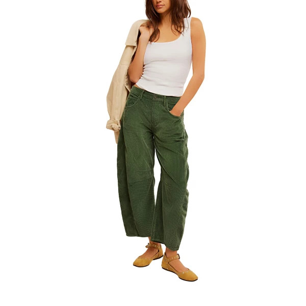 Women's Free People Good Luck Cord Relaxed Fit Barrel Jeans Cypress 26 26 | Scheels