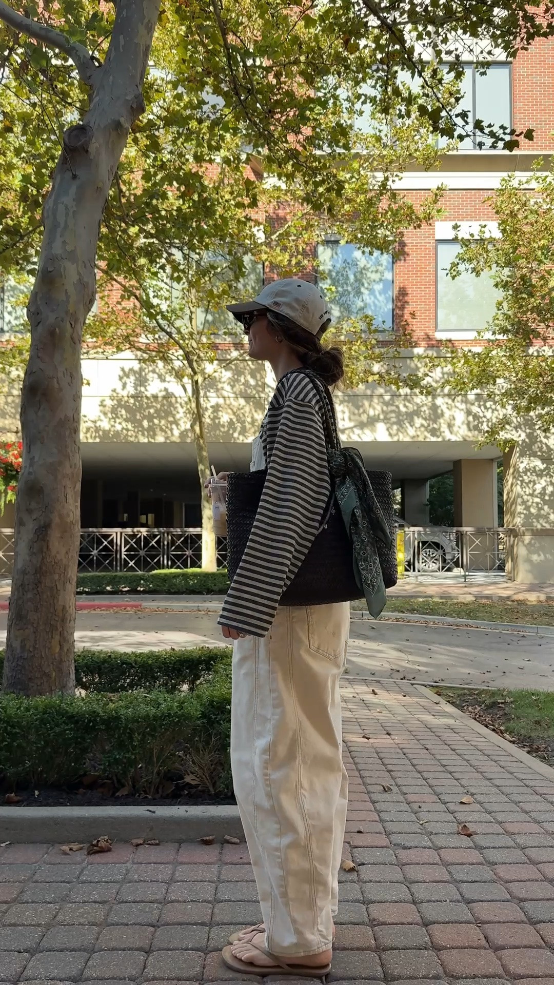 wearing small in striped tee and overalls! feels like a very end of summer, early fall outfit!

#LTKootd
