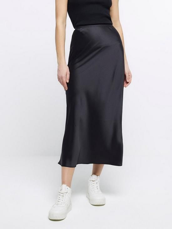 River Island Easy Bias Maxi Skirt - Black | Very (UK)