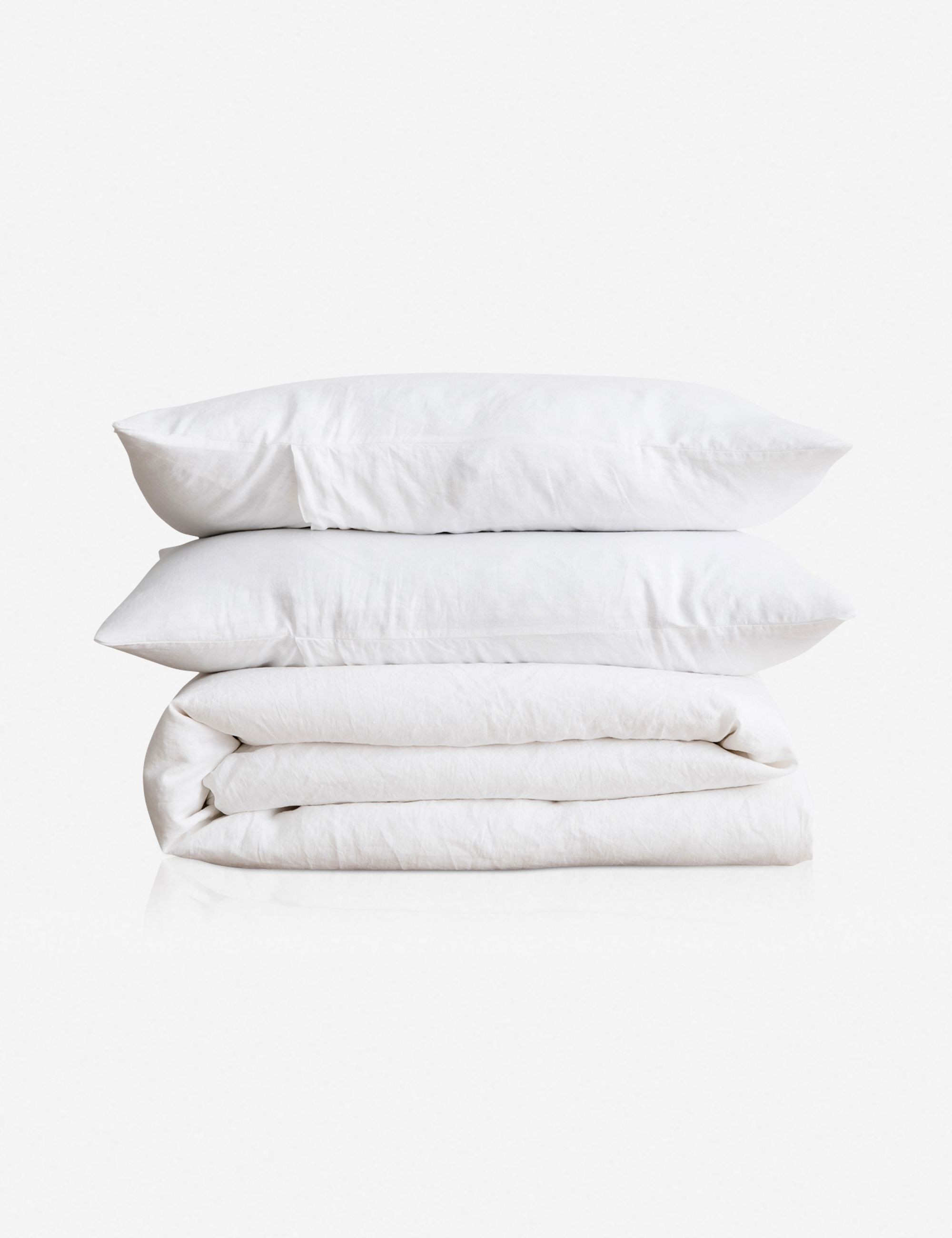 Cultiver Linen Bedding, White Duvet Set | Lulu and Georgia 