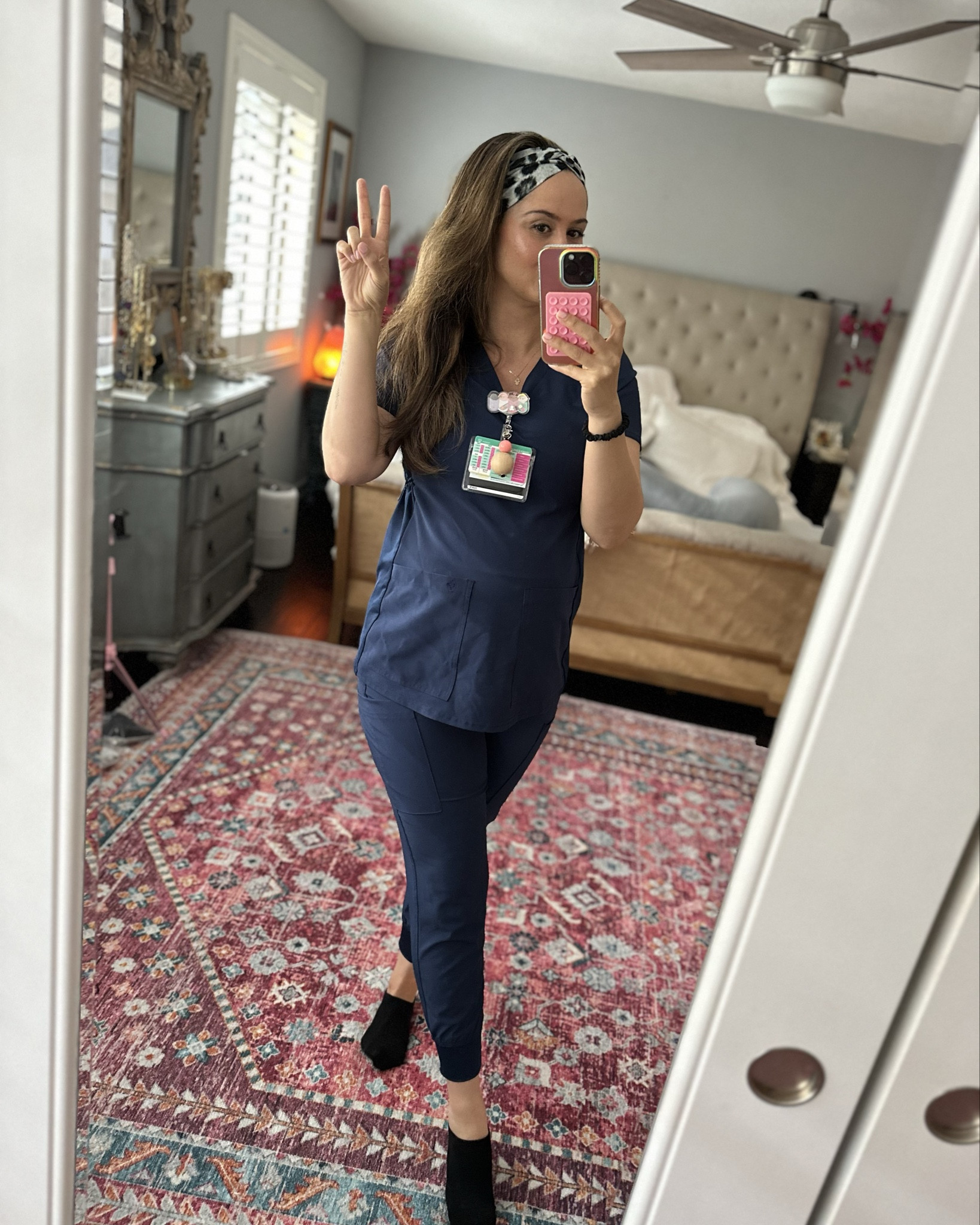 pregnancy scrub pick ✌🏼 comfiest, best fit / tailoring, and price out there. Wearing Small (Top +
Bottom)

#LTKBump