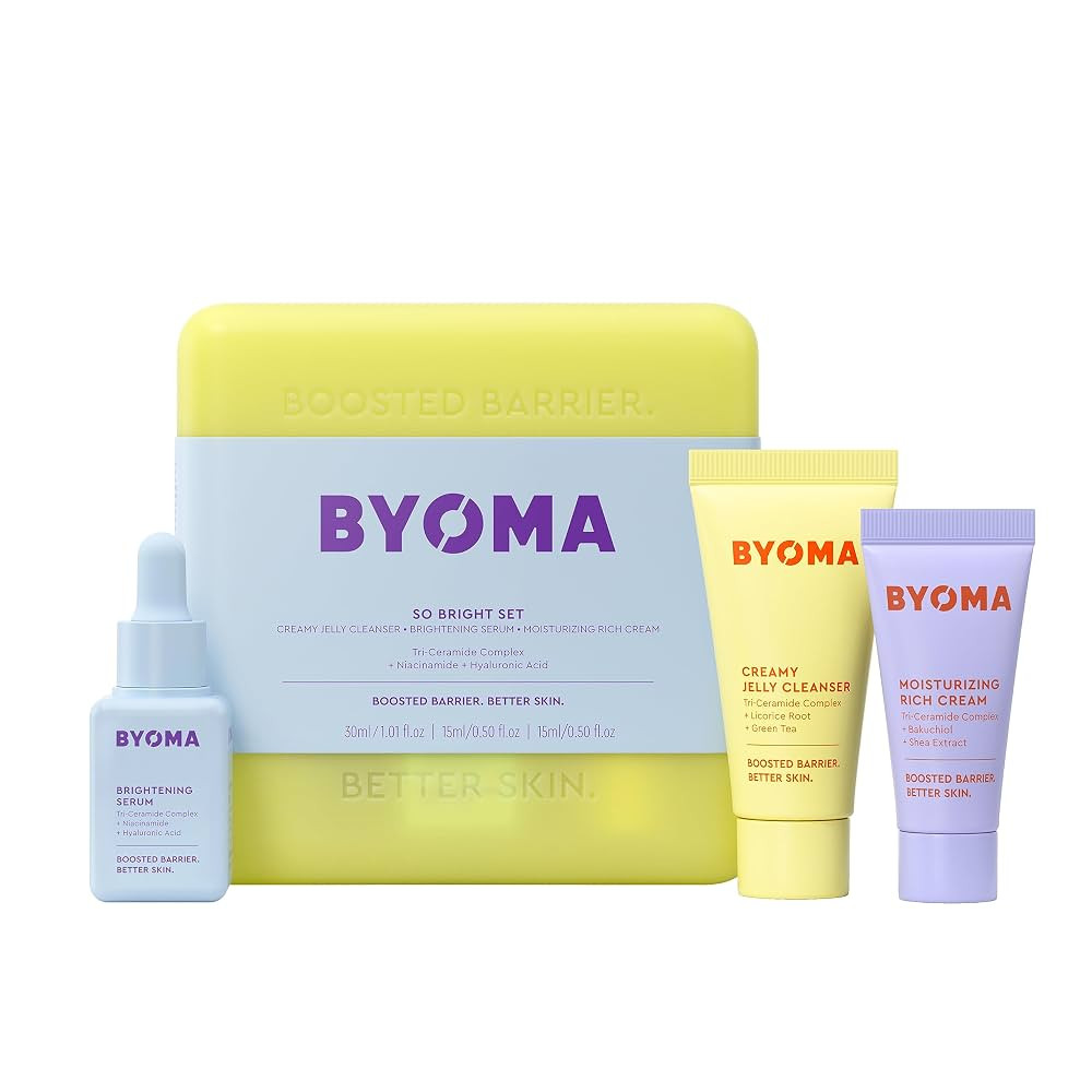 BYOMA So Bright Set - Barrier Repair Skincare Set for Brighter Skin - Creamy Jelly Cleanser, Brig... | Amazon (US)