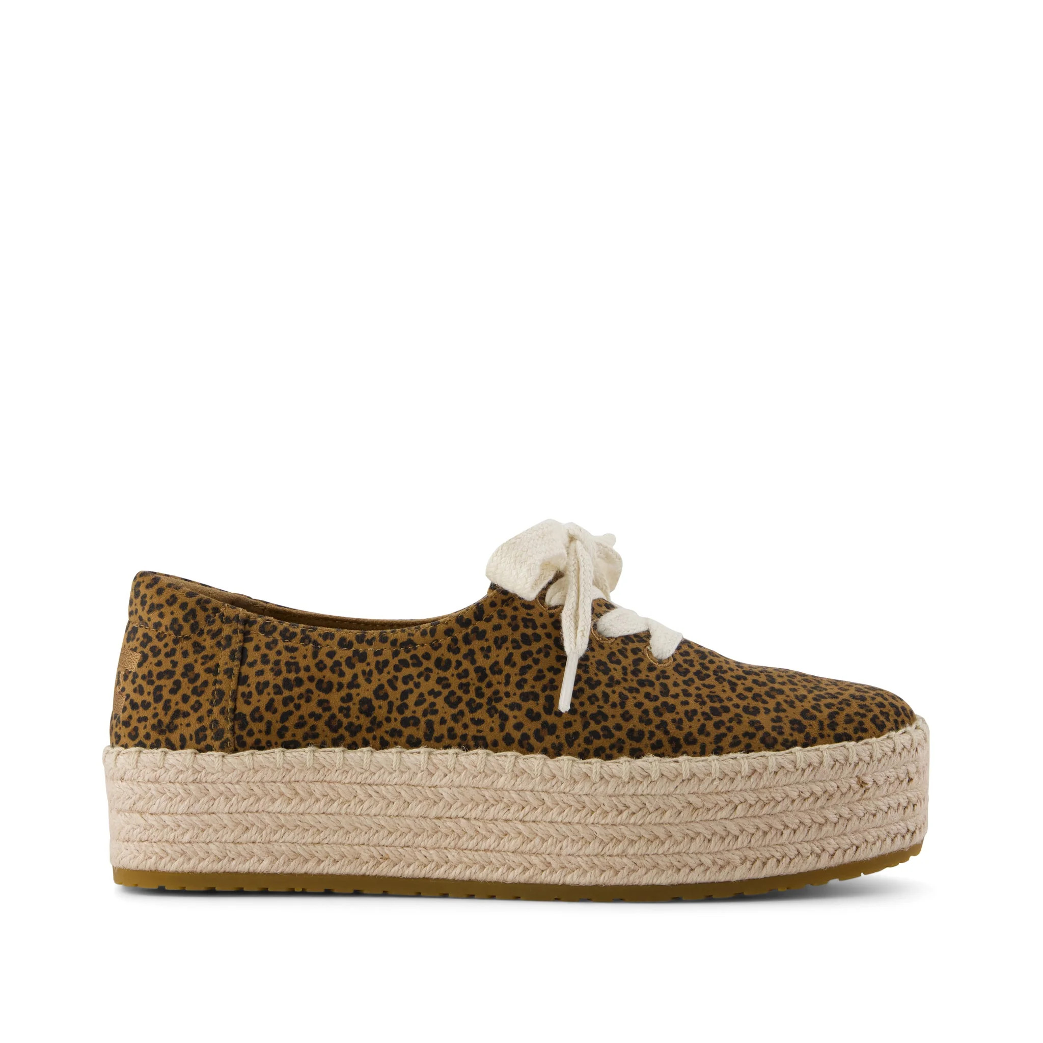 Womens Valencia Lace-Up Platform Espadrille Toffee Leopard Print | Toms EMEA