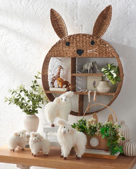 It couldn’t get any cuter than these adorable plush lambs.  So perfect for a baby nursery, child’s bedroom, or as springtime decor.  I love the idea of including these plush lambs in my dining tablescape, on a bookshelf, or in a mantel display this Easter.  Seriously cute!

#LTKhome #LTKSeasonal #LTKstyletip