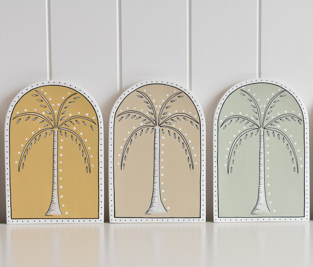 Summer Palm, Palm Springs Art, Palm Tree Decor, Ceramic Wall Hanging, Ceramic Decor, Palm Tree Ar... | Etsy (US)