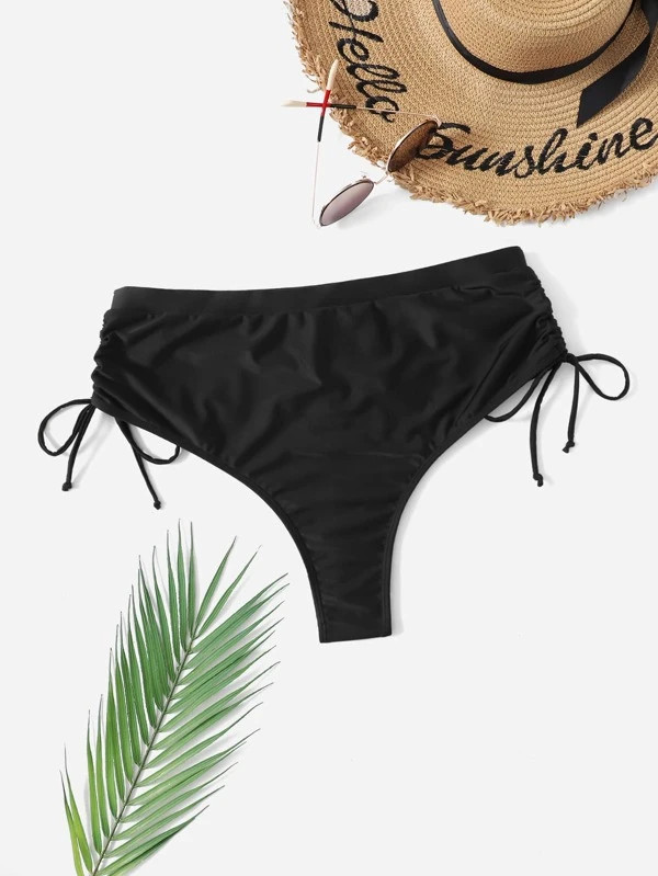 Plus Drawstring Side Bikini Panty | SHEIN
