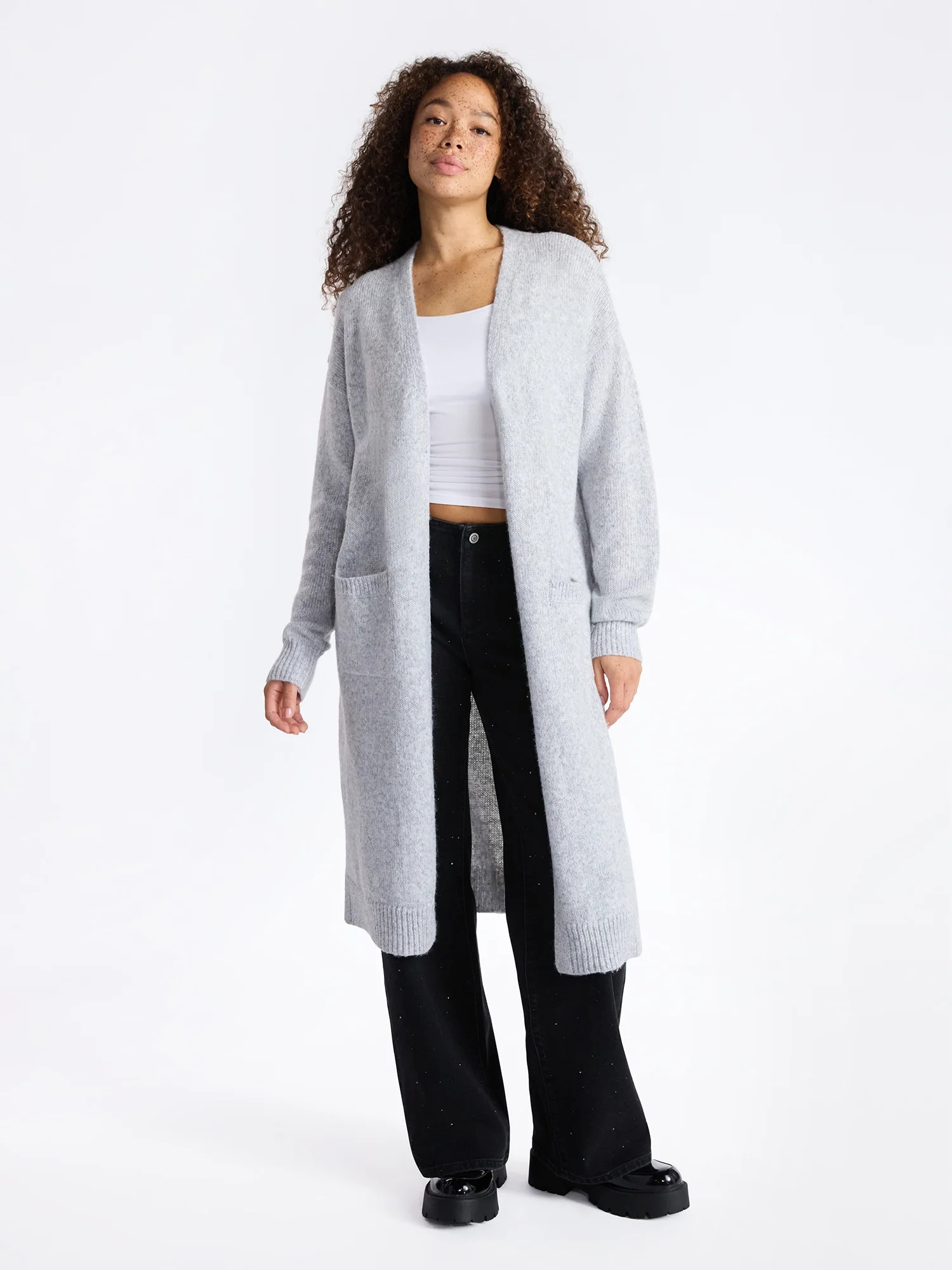 No Boundaries Duster with Pockets, Women’s | Walmart (US)