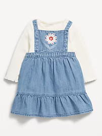 Long-Sleeve Ribbed T-Shirt and Corduroy Dress Set for Baby | Old Navy (US)