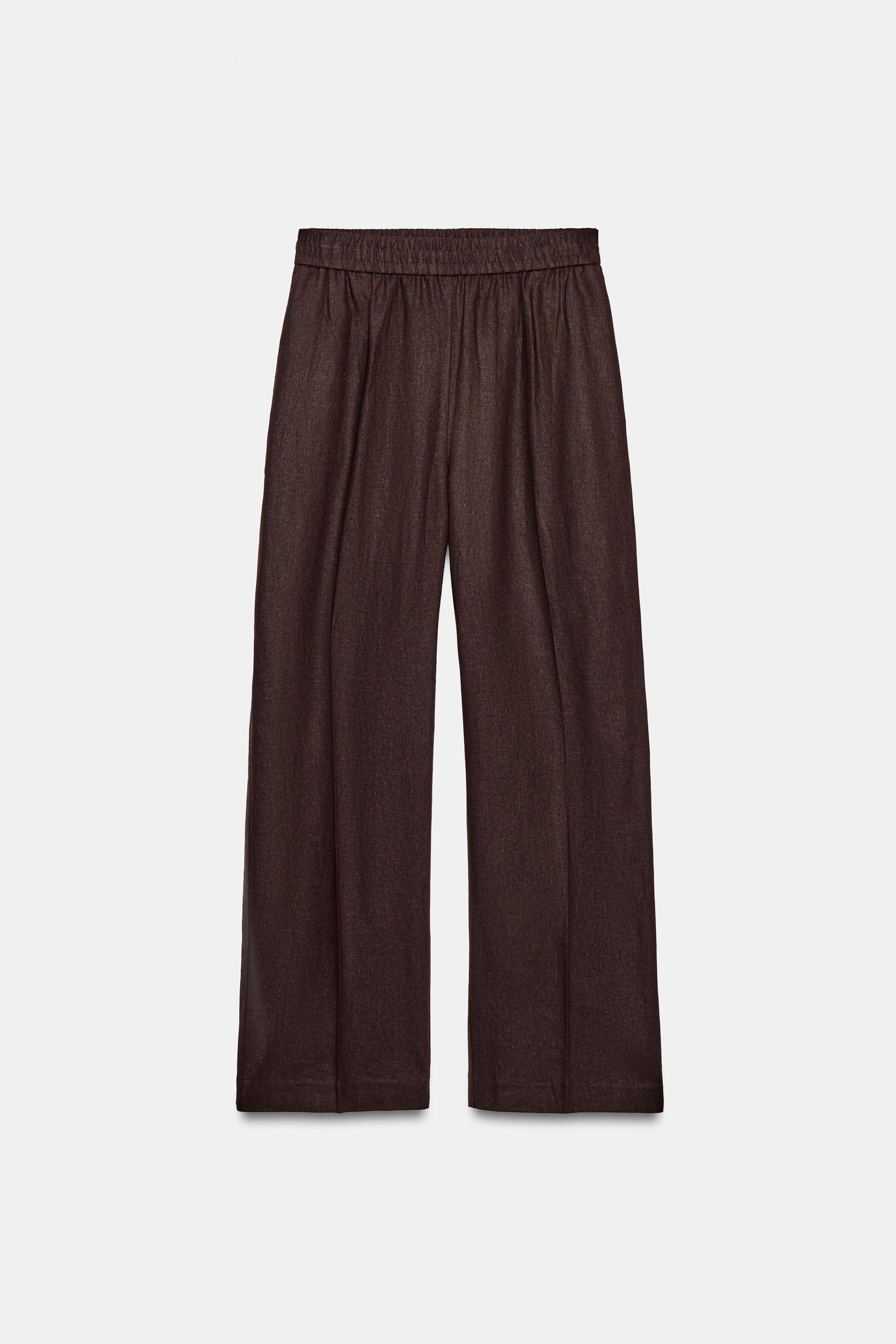 STRAIGHT TROUSERS WITH LINEN | Zara UK