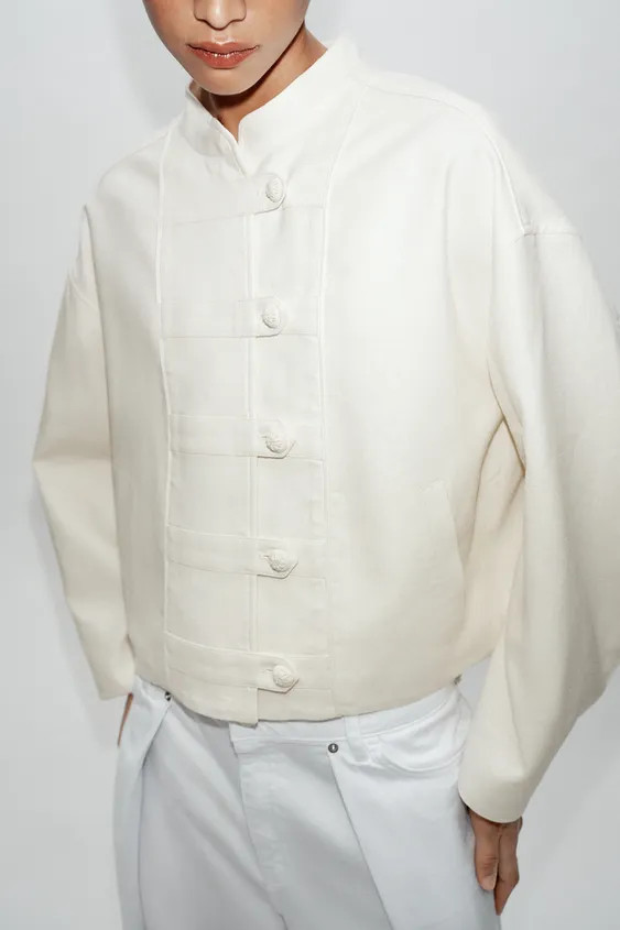 LINEN TOGGLE JACKET | Zara US