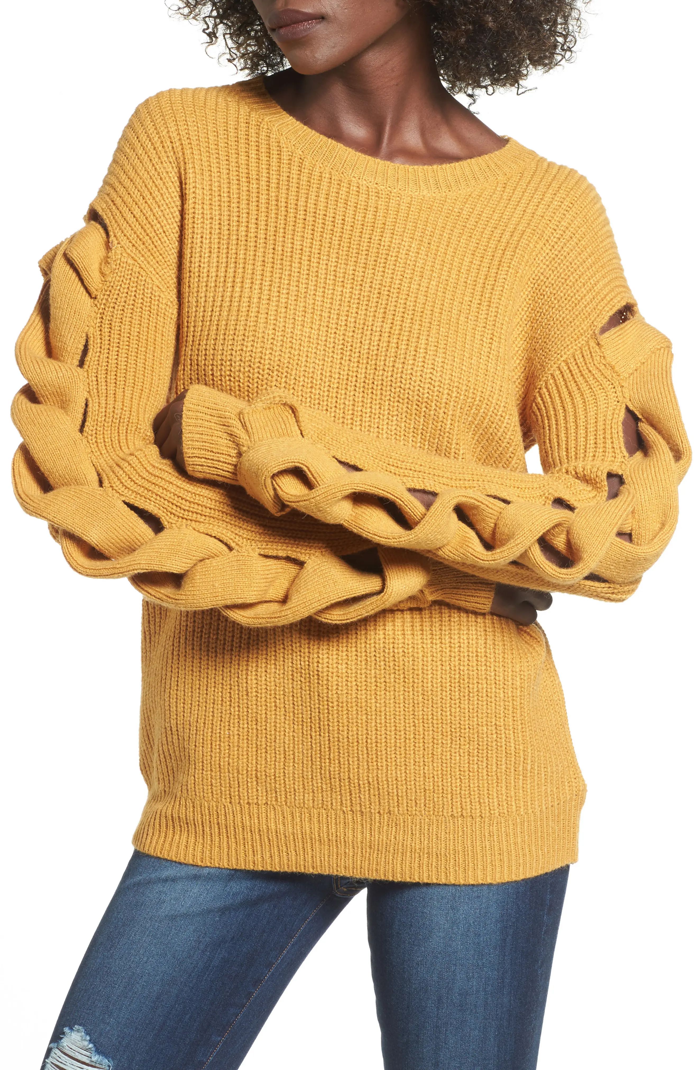 Twist Sleeve Sweater | Nordstrom