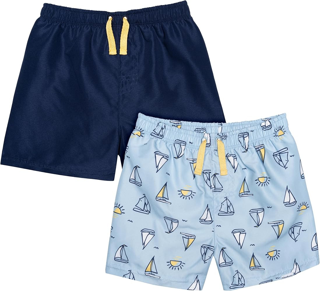 Gerber Baby-Boys Toddler 2-Pack Swim Trunks | Amazon (US)