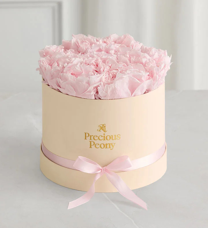 Magnificent Roses\u00ae Preserved Precious Peony | 1800flowers.com