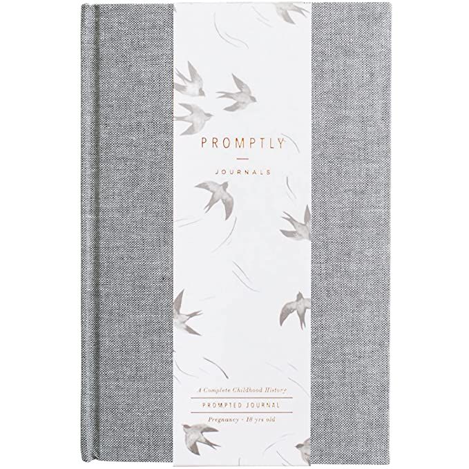 Promptly Journals, A Complete Childhood History Journal (Grey Tweed) - A Prompted Journal for Pre... | Amazon (US)