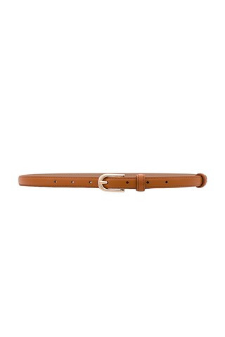 SHASHI Classic Skinny Buckle Belt in Brown from Revolve.com | Revolve Clothing (Global)