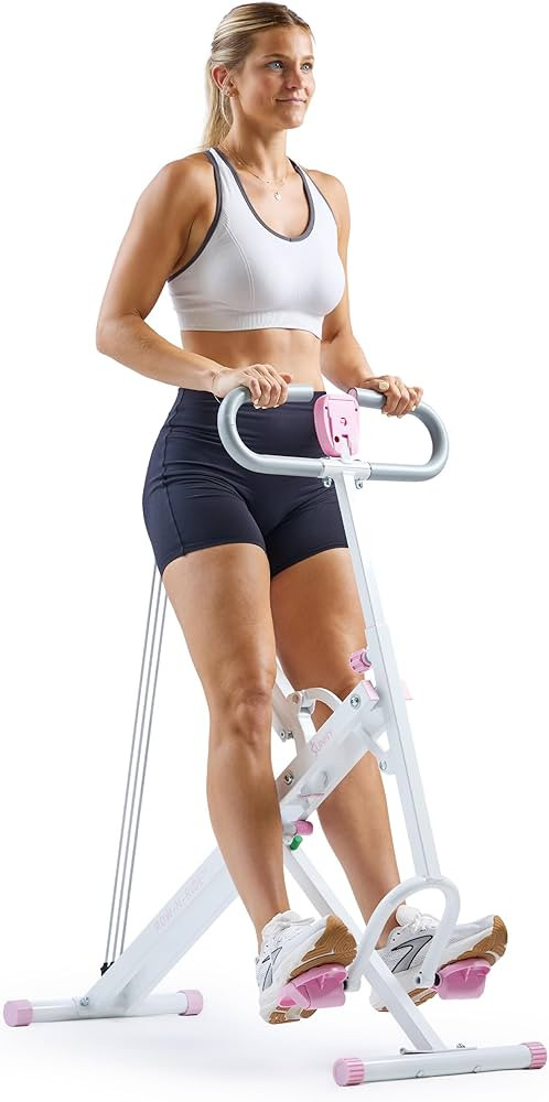 Sunny Health & Fitness Smart Row-N-Ride Glute & Leg Trainer, Foldable Squat Assist Rower with Exc... | Amazon (US)