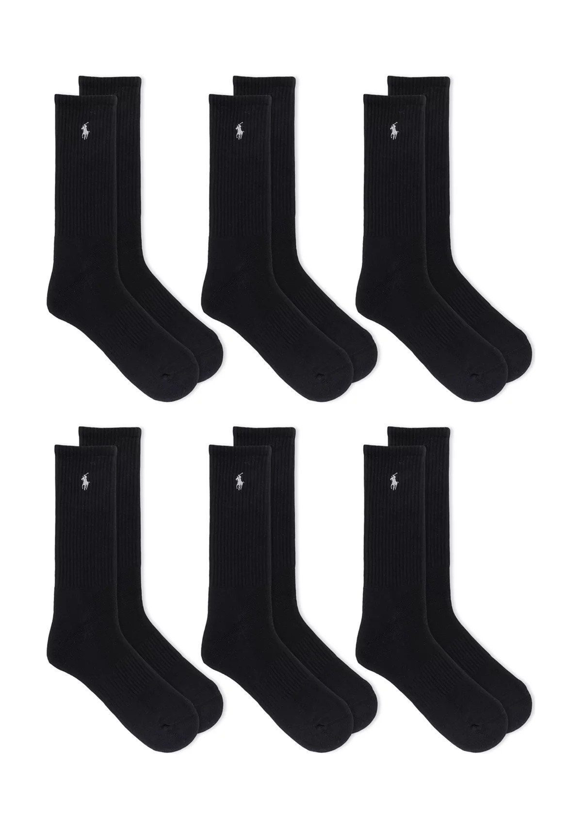 Polo Ralph LaurenRibbed Crew Socks - 6 Pack | Belk