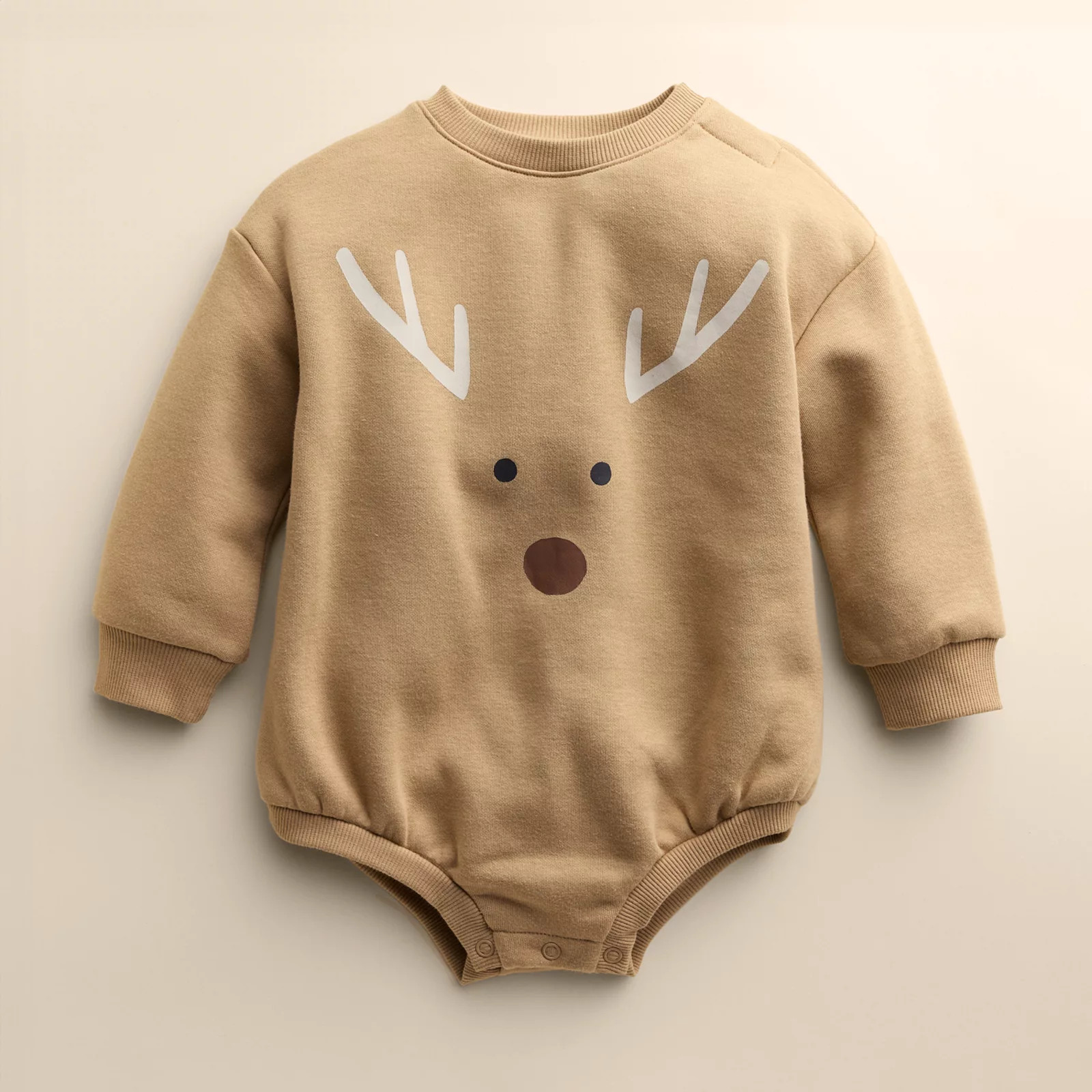 Baby Little Co. by Lauren Conrad Fleece Bubble, Kids Unisex, Size: 6 Months, Beige Reindeer | Kohl's