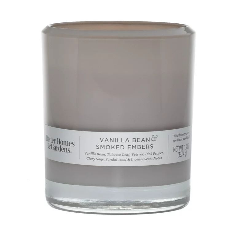 Better Homes & Gardens Vanilla Bean & Smoked Embers 12oz Scented 2-wick Candle | Walmart (US)