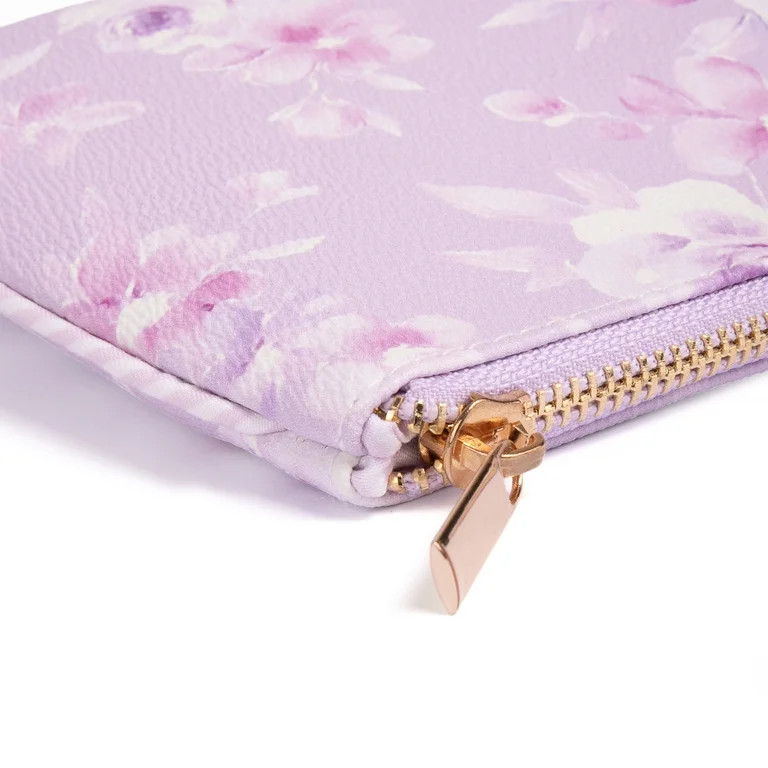 Hi Peach Layne, Mother's Day Gift, Purple Floral Large Zipper Pouch | Walmart (US)
