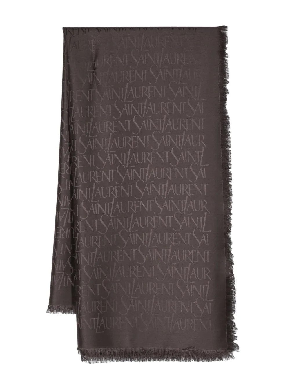 Saint Laurent logo-jacquard silk-blend Scarf - Farfetch | Farfetch Global