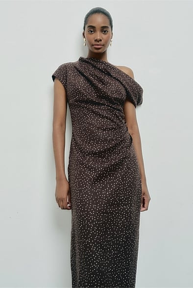 Draped Shoulder Midi Dress | Witchery (AU)