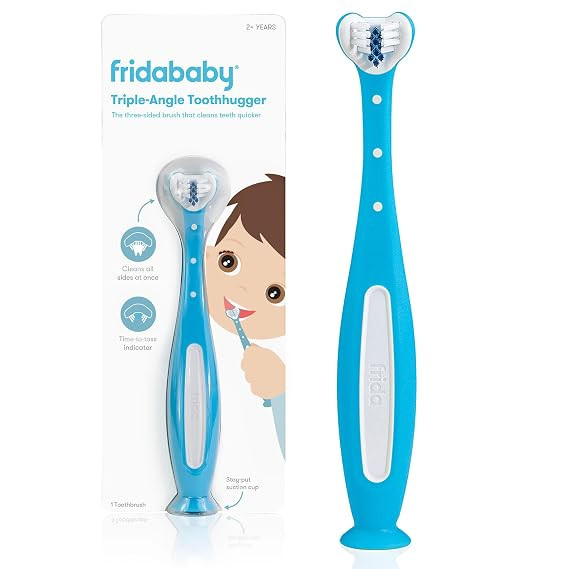 Frida Baby Triple-Angle Toothhugger Training Toddler Toothbrush | Toddler Toothbrush 2 Years and ... | Amazon (US)