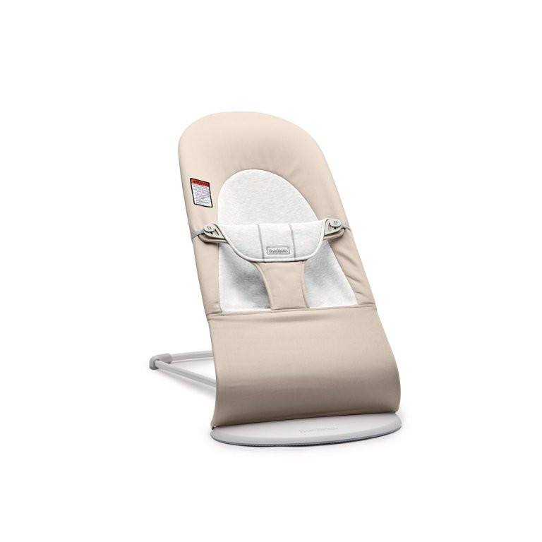 BabyBjorn Bouncer Balance Soft, Light gray frame, Cotton/Jersey, Beige/Gray - Walmart.com | Walmart (US)