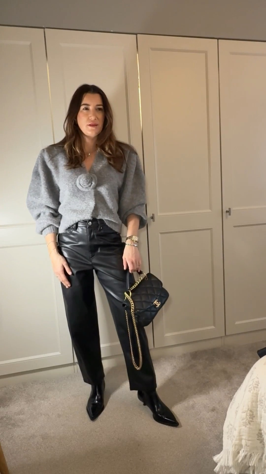 Date date inspo or dinner with the girls. An easy formula to outfit build. Leather pants & knitwear  

#LTKdatenight #LTKuk #LTKFashionMonth