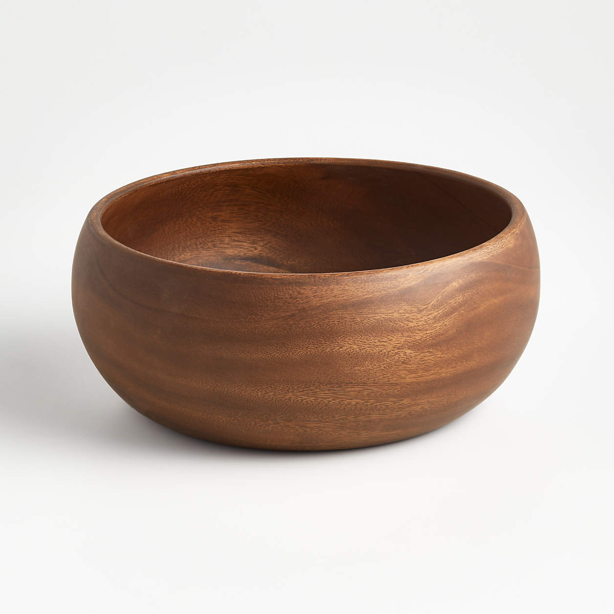 Tondo 10.5" Acacia Wood Salad Serving Bowl + Reviews | Crate & Barrel | Crate & Barrel