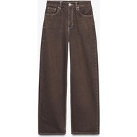 Zara - Trf Hi-Rise Straight Leg Jeans - Women - Brown - Women | Zara US