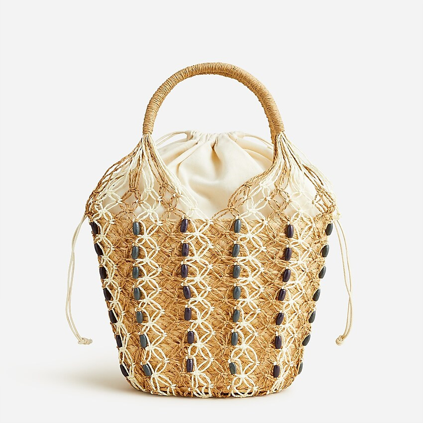 Sedona beaded basket bag in straw | J. Crew US