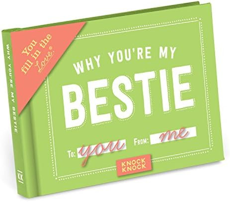 Knock Knock Why You're My Bestie Fill in the Love Book Fill-in-the-Blank Gift Journal, 4.5 x 3.25... | Amazon (US)