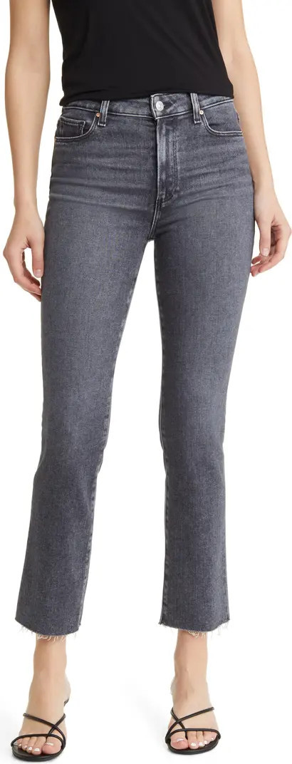 PAIGE Cindy Raw Hem High Waist Ankle Straight Leg Jeans | Nordstrom | Nordstrom