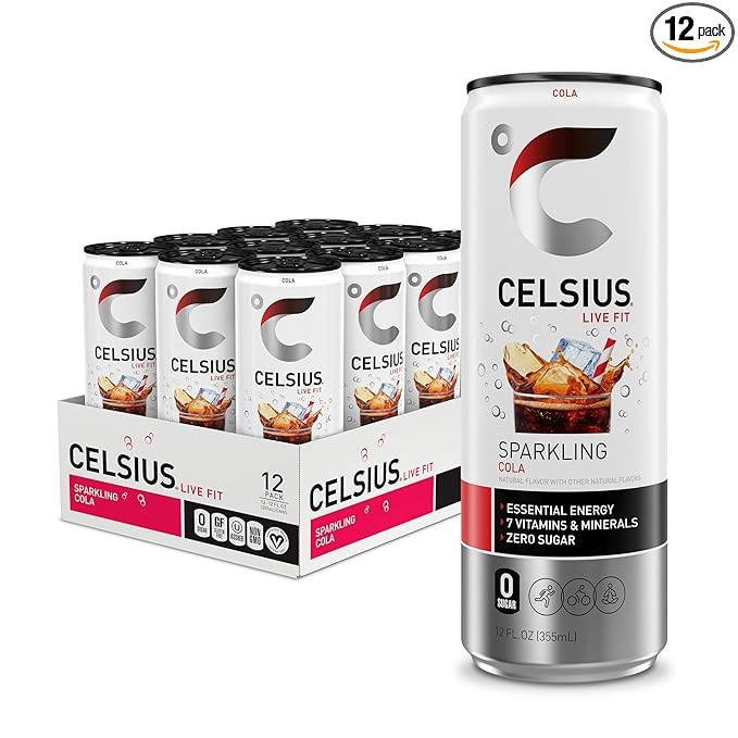 CELSIUS Sparkling Cola, Functional Essential Energy Drink 12 Fl Oz (Pack of 12) | Amazon (US)