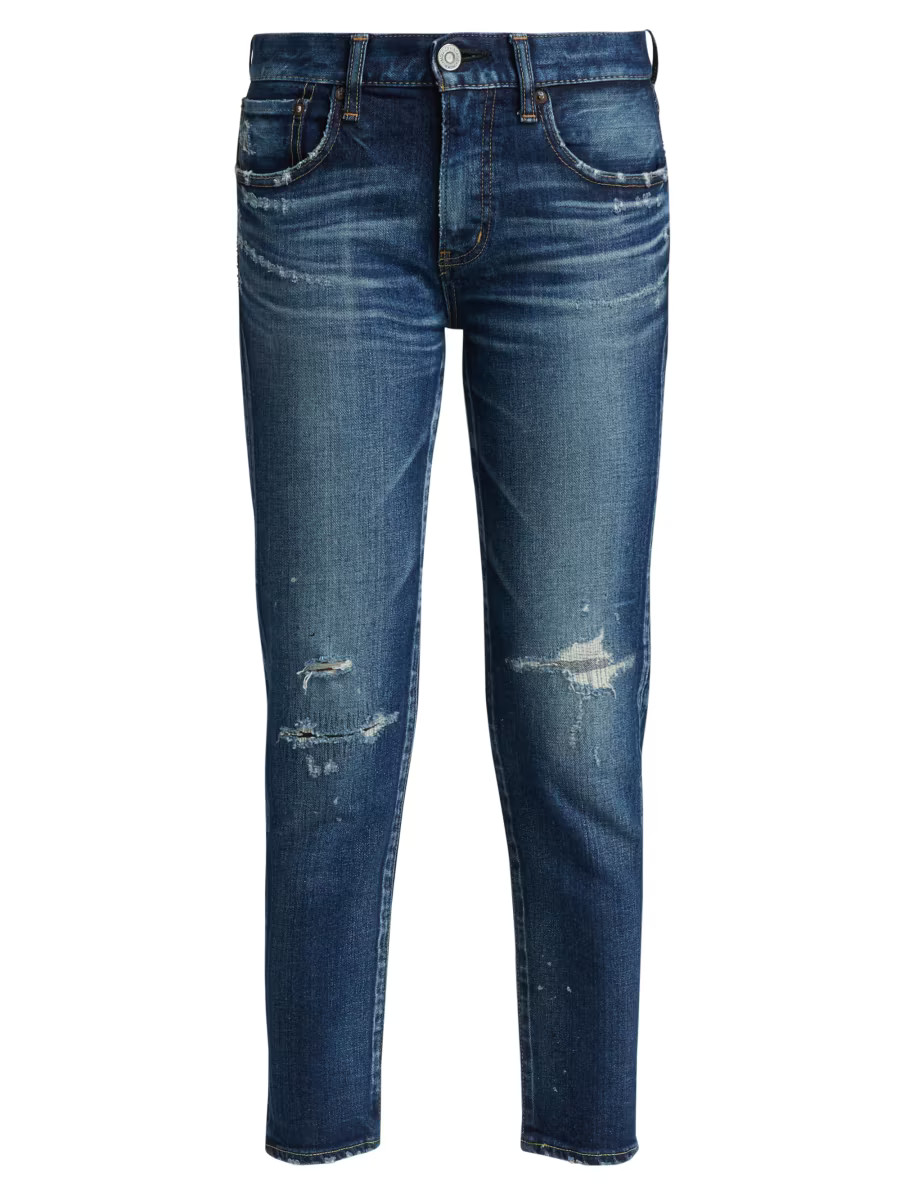 Moussy Vintage Lancaster Distressed Stretch Skinny Ankle Jeans | Saks Fifth Avenue