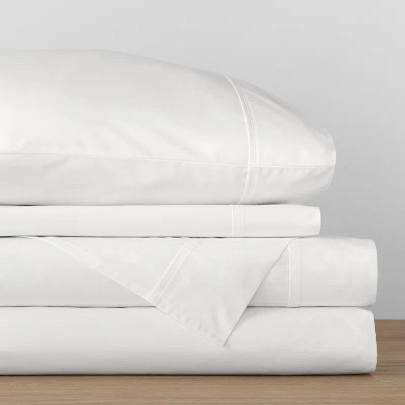 Emrik Brushed Organic Cotton Percale Sheet Set | Wayfair North America