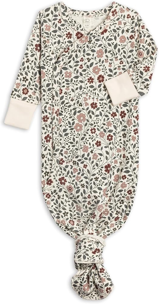 Colored Organics Baby 100% Organic Cotton Newborn Knotted Gown - Infant Indy Kimono Wrap Front Ti... | Amazon (US)