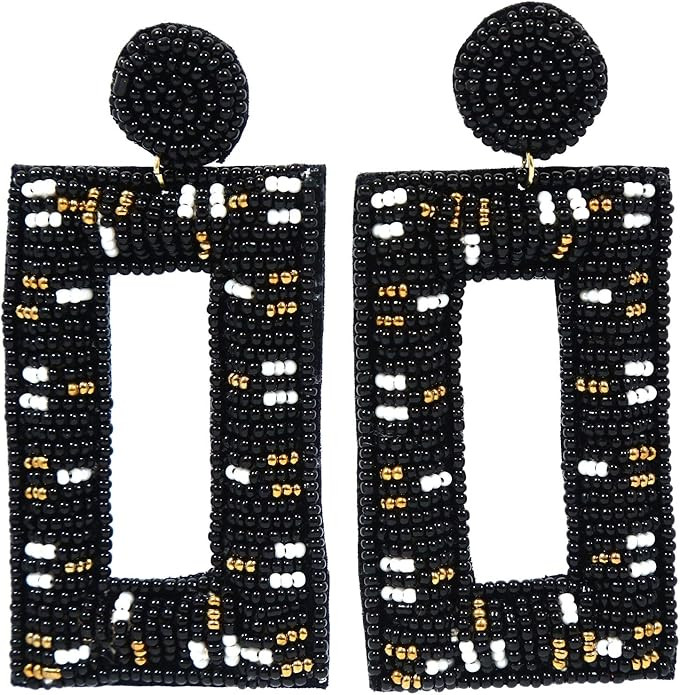 Crunchy Fashion Bollywood Style Party Wear Handmade Bohemian Beaded Tassel Earrings for Women & G... | Amazon (US)