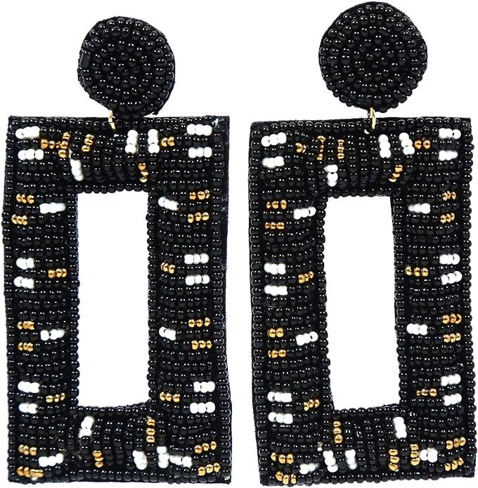 Crunchy Fashion Bollywood Style Party Wear Handmade Bohemian Beaded Tassel Earrings for Women & G... | Amazon (US)