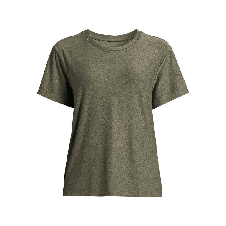 Athletic Works Women's ButterCore Tee with Short Sleeves, Sizes XS-XXXL - Walmart.com | Walmart (US)