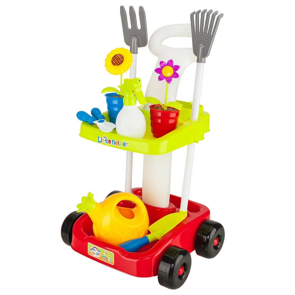 Home Garden Tool Set for Kids Mundo Toys Multicolor W Cart to Carry Your Favorite Tools - Walmart... | Walmart (US)