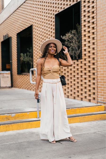 Neutral outfit for fall 
Amazon find 
Amazon fashion 
Wide leg pants 
Tube top

#LTKstyletip #LTKunder50 #LTKshoecrush