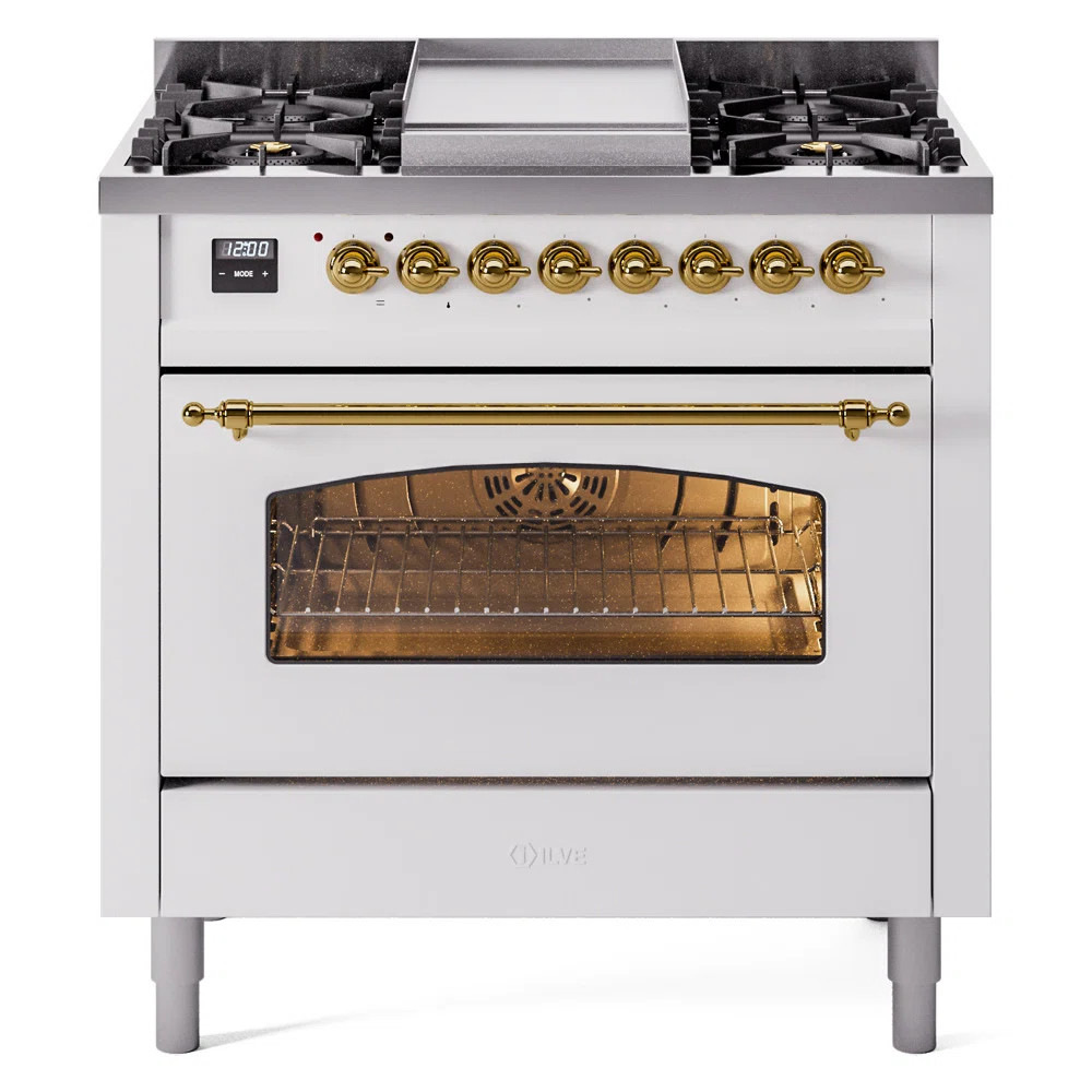 ILVE Nostalgie II 36 in Dual Fuel Range UP36FNMPWHGLP | Wayfair North America
