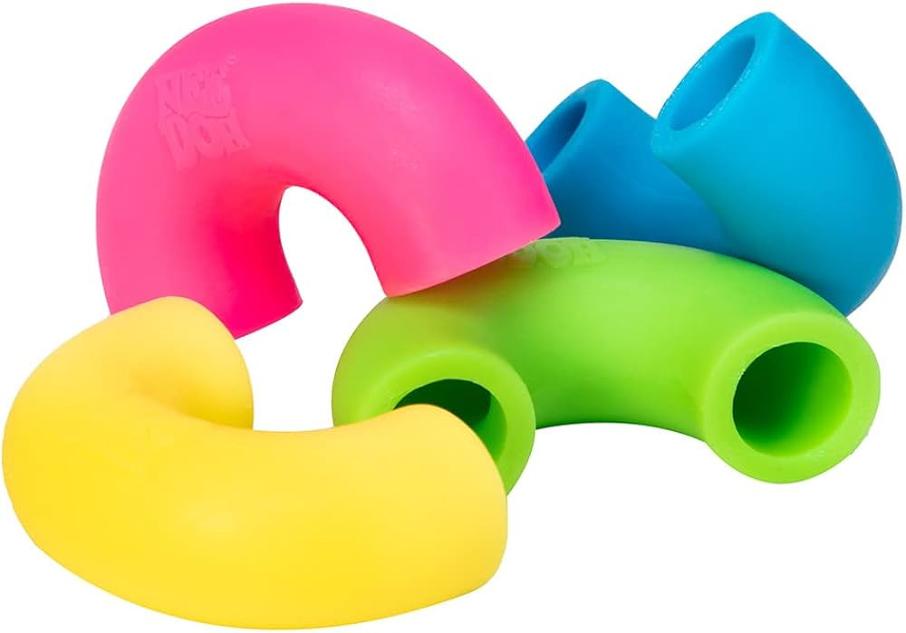 Schylling NeeDoh Mac 'N' Squeeze - Sensory Squeeze Toy - Contains 4 Squishy Noodles - 3" Wide - C... | Amazon (US)
