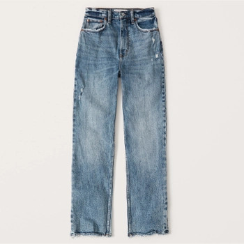 90s Ultra High Rise Straight Jeans | Abercrombie & Fitch (US)