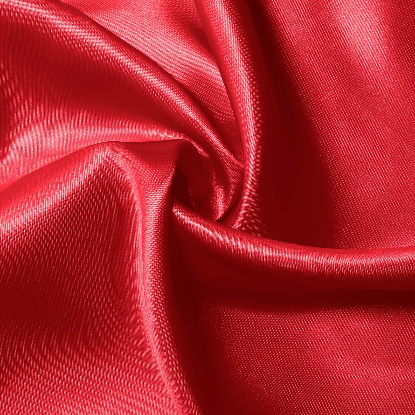 Red Satin Fabric, 63" Wide Shiny Silky Fabric for Dress, Shirts, Table Runner, Napkin, Tablecloth... | Amazon (US)