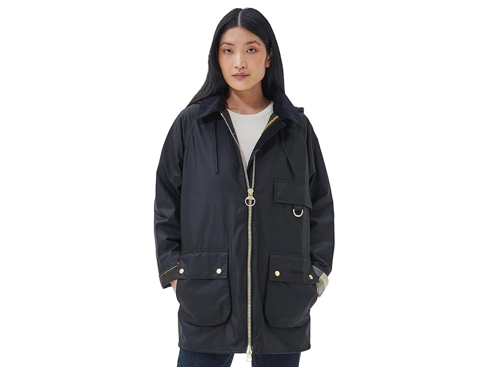 Barbour Barbour Highclere Wax Jacket Women's Clothing Black/Classic/Dress/Ancient : 8, Cotton | Zappos