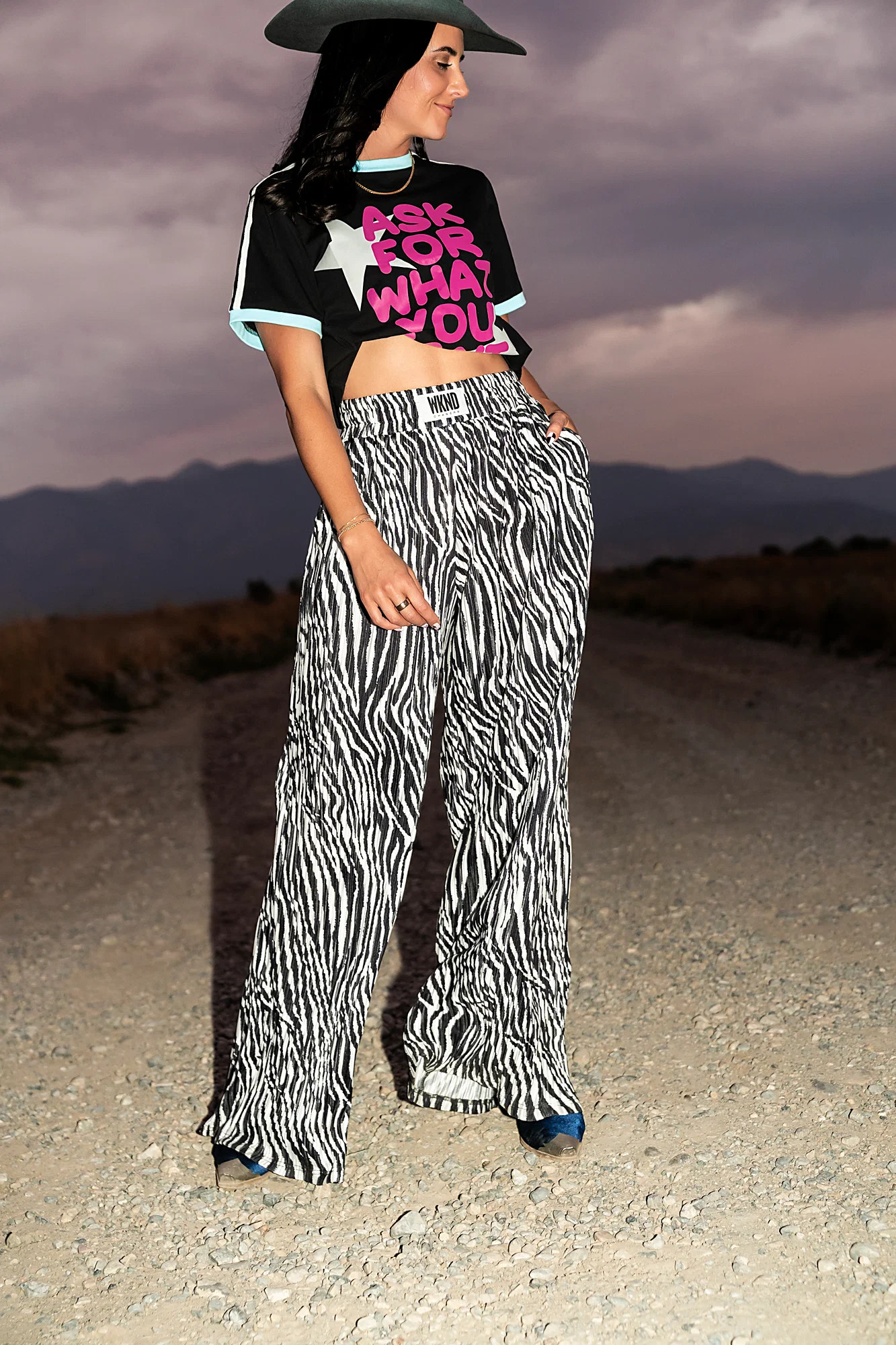 Zebra Plisse Pants | WKNDchasers